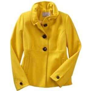 Yellow Women's Wool Peacoat
